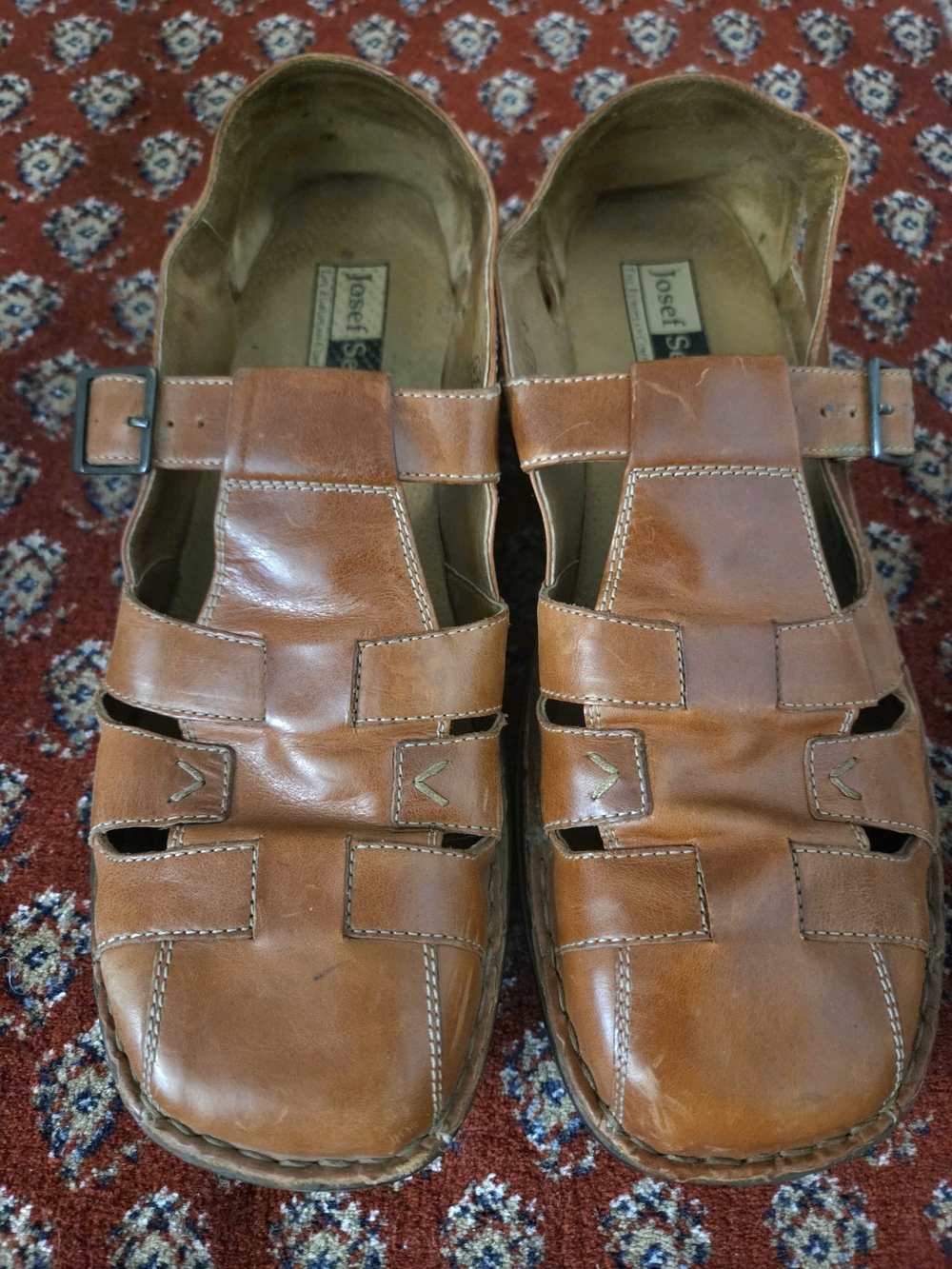 Vintage 90s Y2K Leather Fisherman Sandals - Picture 5 of 7